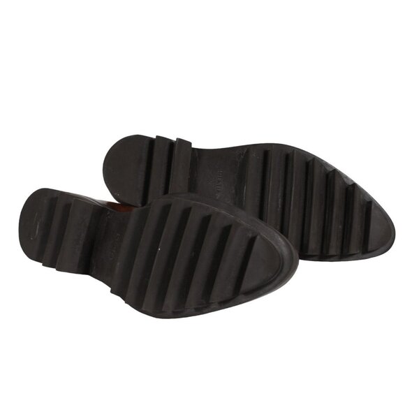 Prada Mens Oxfords US9 UK8 Brown Leather Medallion Wingtip Shark Tooth Brogues - Picture 10 of 11